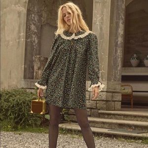 Doen Lisette Ruffled Floral Print Organic Cotton Dress